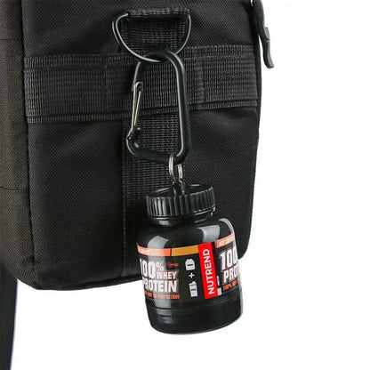 200ml Portable Mini Protein Powder Bottle with Keychain - SnapBags